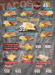 Tacos de Paris Rabat Menu Restaurant 1