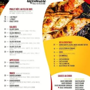 Tafoulousse Menu