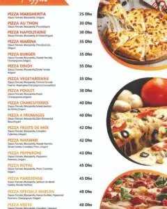 Menu TASTY FOOD NHAMMI Casablanca December 2023 392010-422800