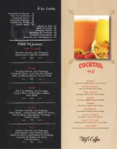 Les menus · 2