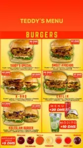 menu teddy k restaurant a casablanca 1