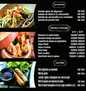 Les menus · 1