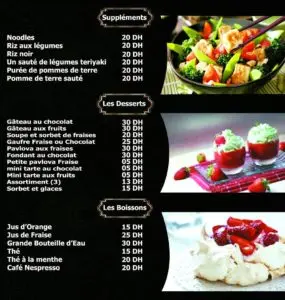 Les menus · 2