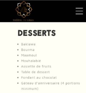 menu theatre du Liban casablanca (1)