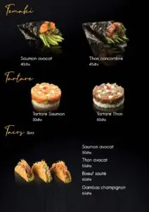 menu Tobiko restaurant asiatique a casablanca 08