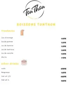 Les menus · 2
