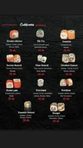 tori sushi menu agadir restaurant 8