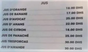 menu tres forcas kenitra