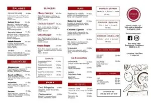 Les menus · 1