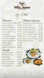 Menu VILLA JNANE Rabat June 2023 515016