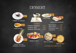 menu vintage tanger