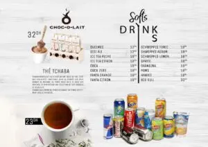 menu vintage tanger