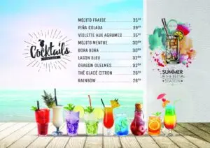menu vintage tanger
