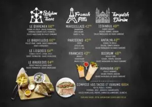 menu vintage tanger