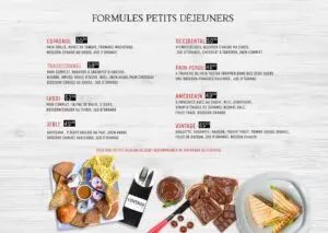 menu vintage tanger