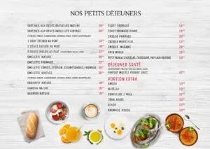 menu vintage tanger
