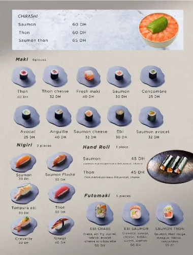 Menu de Wabi Sushi à Casablanca — page 7