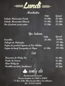 Les menus · 1