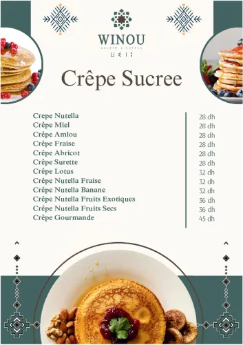 Menu de WINOU GELATO & COFFEE à Ville à vérifier — page 4