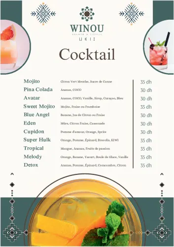 Menu de WINOU GELATO & COFFEE à Ville à vérifier — page 8