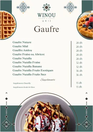 Menu de WINOU GELATO & COFFEE à Ville à vérifier — page 10