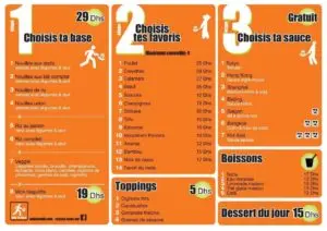 Les menus · 1