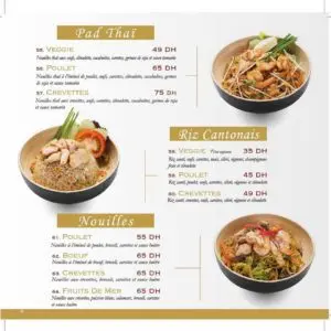 Les menus · 14