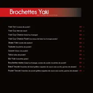Les menus · 12
