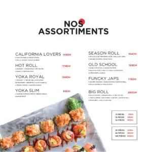 Menu YOKA SUSHI Kenitra August 2023 072705-150900