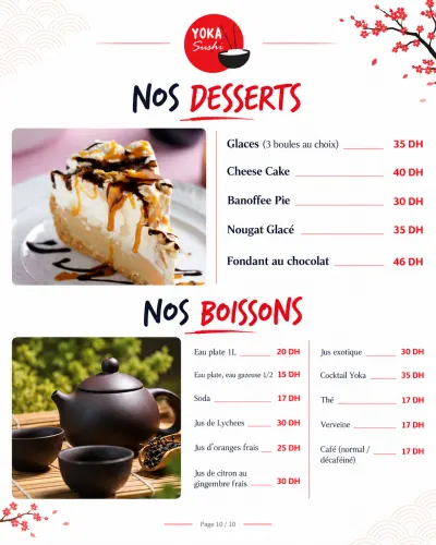 Menu de Yoka Sushi — Menu 2026