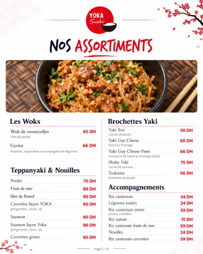 Menu de Yoka Sushi — Menu 2026