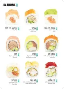 Menu Yoshi Sushi Casablanca December 2023 250422-261200