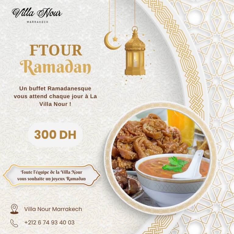 Menu Villa Nour Marrakech  March 2024 524114-022300
