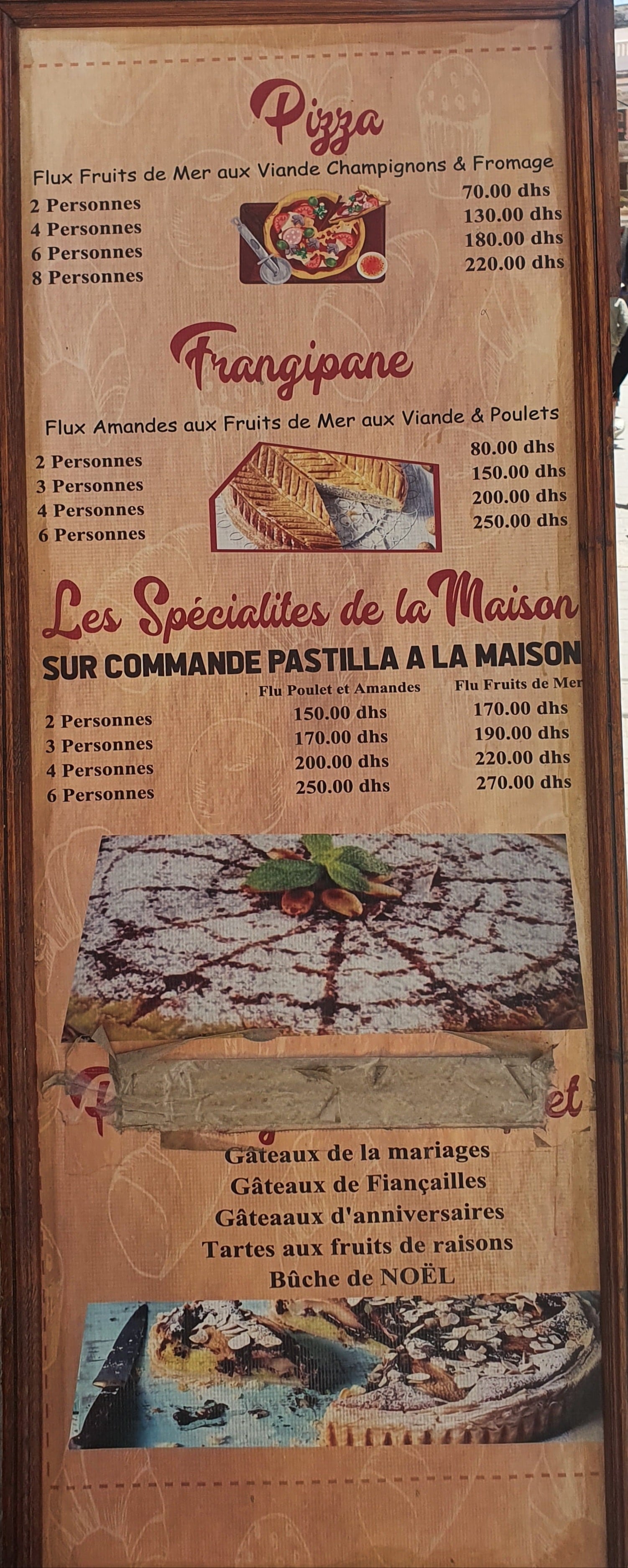 MENU Pâtisserie Driss Essaouira 2024 Les meilleurs Restaurants à