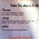 Le relais du jour Menu