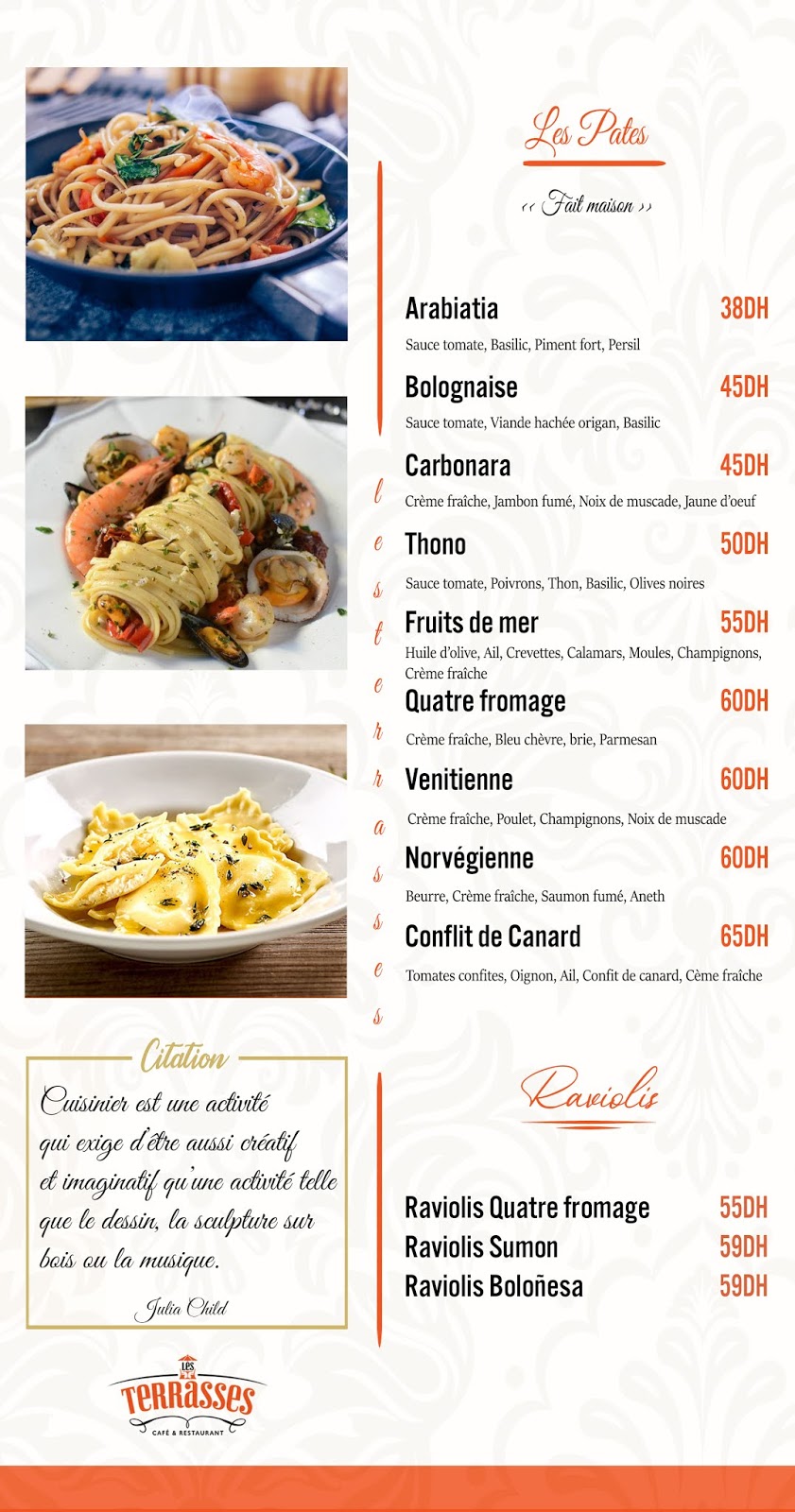 Les Terrasses El Jadida Menu 22 Livraison A Domicile Les Meilleurs Restaurants A El Jadida Eat Ma