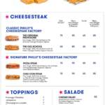 MENU THE PHILLYS CHEESESTEAK FACTORY RESTAURANT CASABLANCA 1