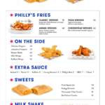 MENU THE PHILLYS CHEESESTEAK FACTORY RESTAURANT CASABLANCA 2