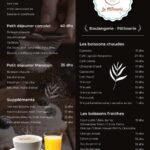 Menu La Patisserie by TZ MENU Petit dejeuner Boissons Supplements