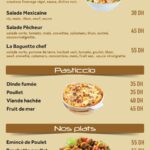 Menu La baget chef marrakech mai 2023 4