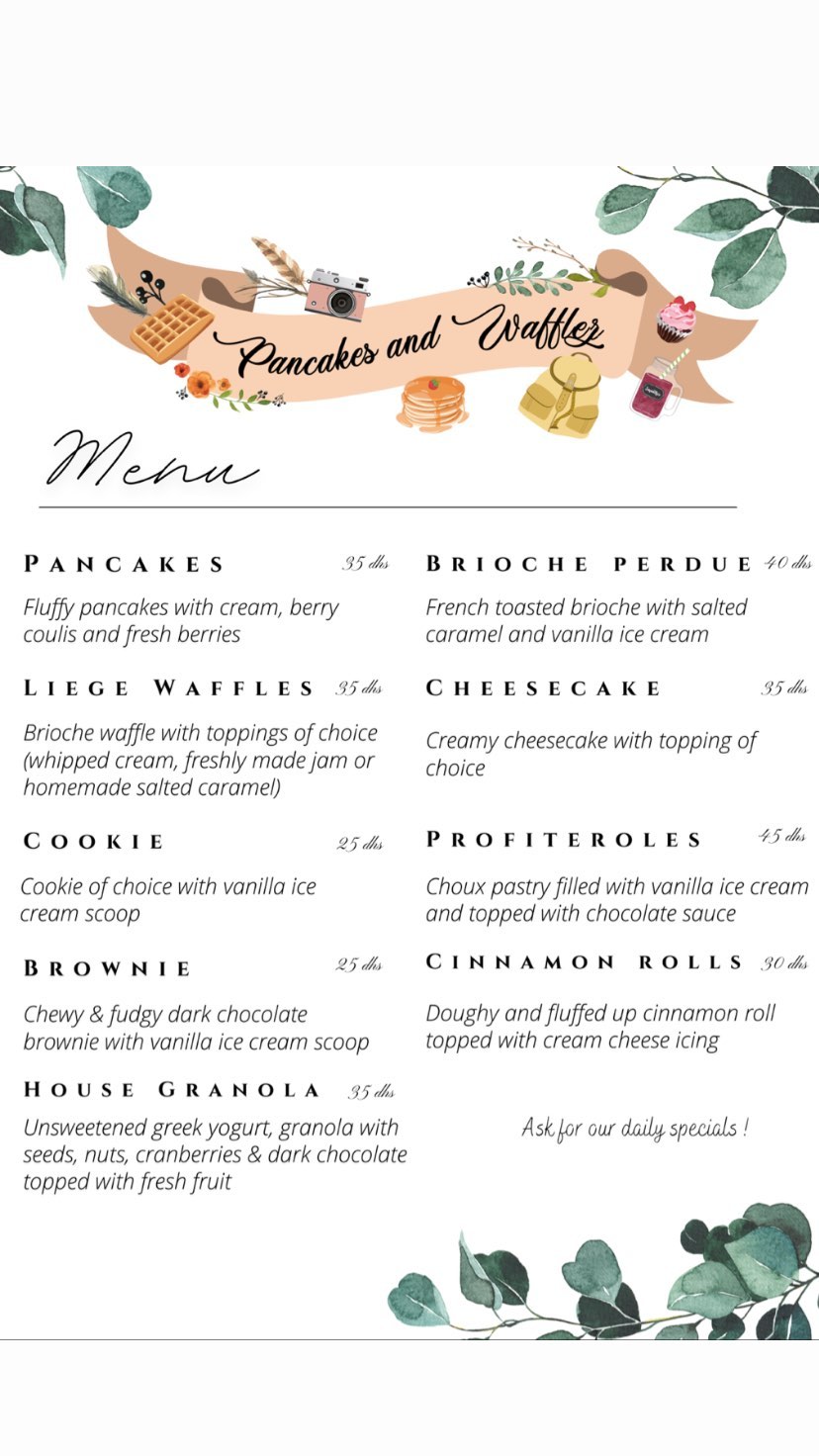 MENU Pancakes and Wafflez Casablanca 2024 Les meilleurs Restaurants à