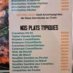 Menu Oumnia Marrakech