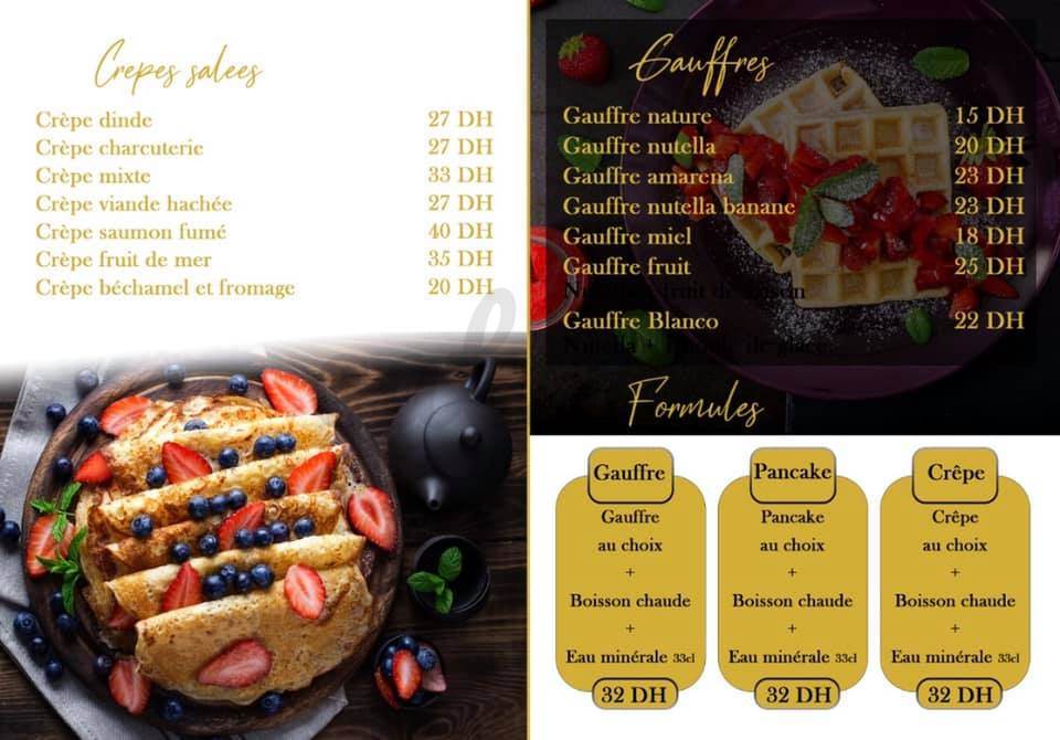 Blanco café Fes MENU 2021 Livraison à Domicile Les