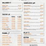 food bar menu restaurant casablanca 1