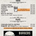 menu Bucca Bistro restaurant a casablanca jnane californie 8