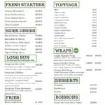 menu bun to bun restaurant dar bouazza casablanca 1