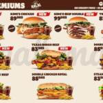 Menu Burger King  August 2023 423507-798600