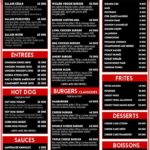 menu la table du burger restaurant a casablanca