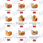 Menu McDonald's  July 2023 203500-795600