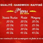 mr miam menu snack fast food marrakech 2022
